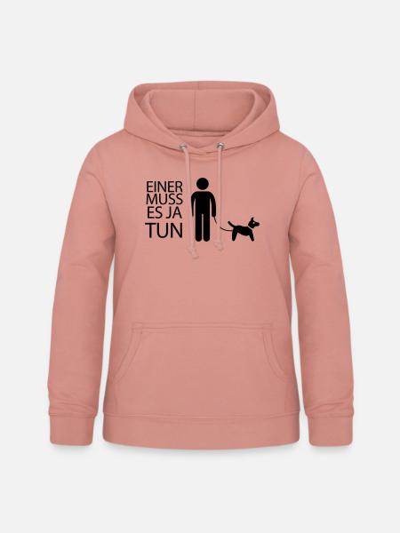 Gassi gehen - Frauen Hoodie - Altrosa