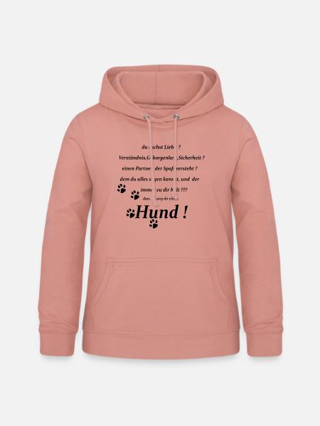 Hunde,Hundesport,Hunde Sprüche,Hundeliebe,Sprüche, - Frauen Hoodie - Altrosa