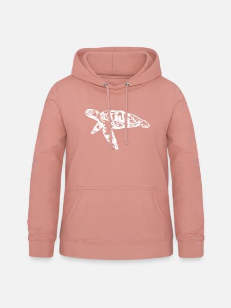 Pazifische Schildkröte, Turtle - Frauen Hoodie - Altrosa