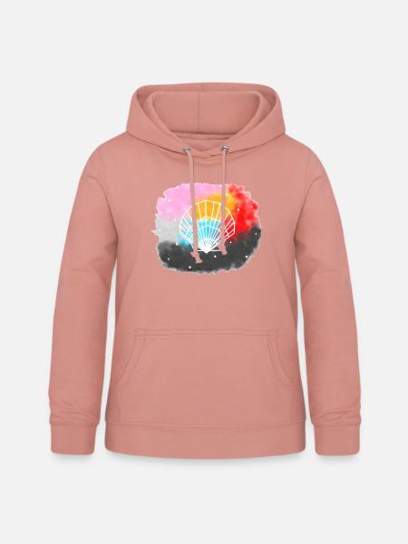 Geometrische Shell - Frauen Hoodie - Altrosa