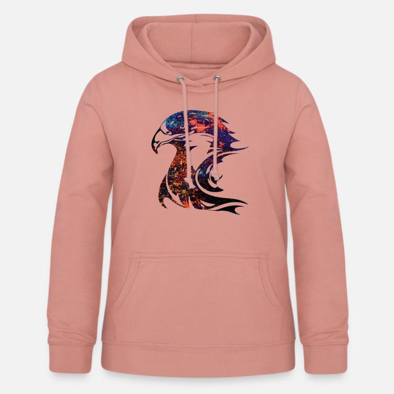 spotted eagle head - Women's Hoodie - dusky rose