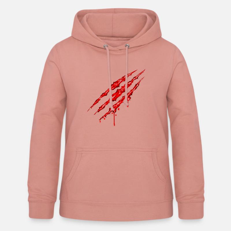 Marques de rayures - Sweat à capuche Femme - rose poudré