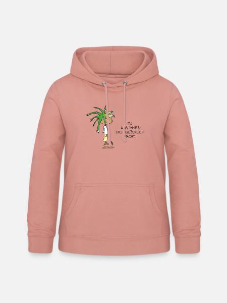 Glücklich - Frauen Hoodie - Altrosa