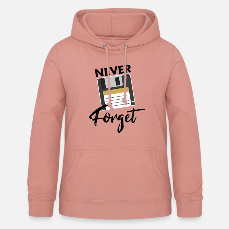 Nerd nerds diskette saying - Women's Hoodie - dusky rose