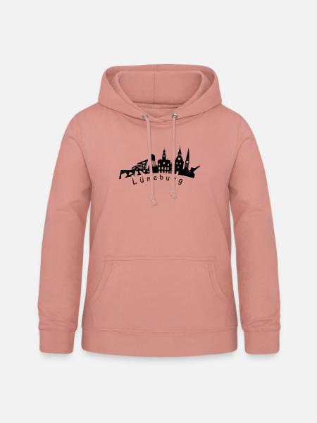 Lüneburg Skyline - Frauen Hoodie - Altrosa