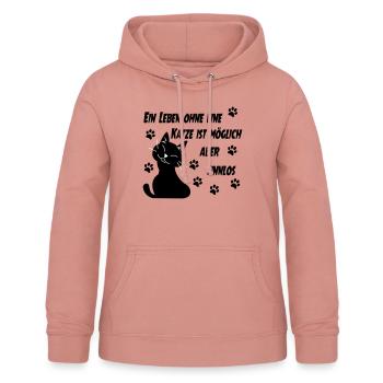 KATZE - KATZE - KATZE - KATZE - Frauen Hoodie - Altrosa - Vorne - AI Model Female 172 light (172cm)