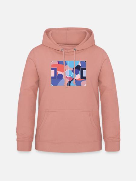 Bunter Fußballplatz - Frauen Hoodie - Altrosa