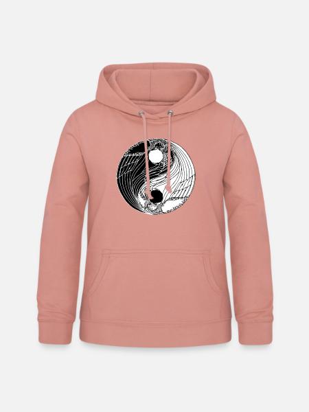 Zwei Engel Im Gleichgewicht - Frauen Hoodie - Altrosa
