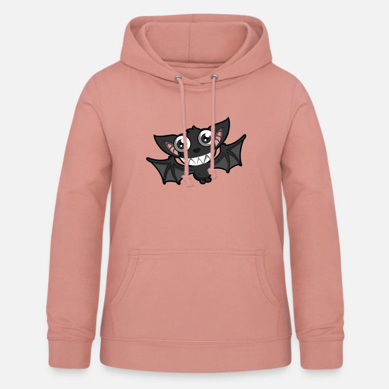 Chauve souris - Sweat à capuche Femme - rose poudré