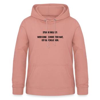 Studie belegt wer eine Schwester hat ist glücklich - Frauen Hoodie - Altrosa - Vorne - AI Model Female 172 light (172cm)