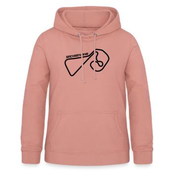 Sachsenring Rennstrecke Autorennen - Frauen Hoodie - Altrosa - Vorne - AI Model Female 172 light (172cm)