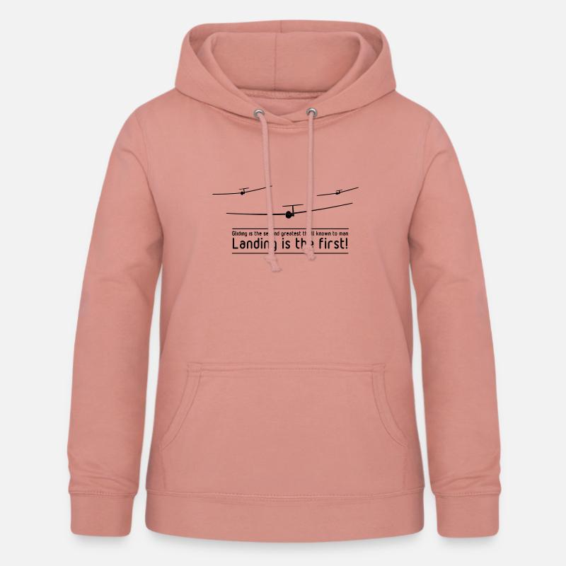 Glider glider glide gift tshirt - Women's Hoodie - dusky rose