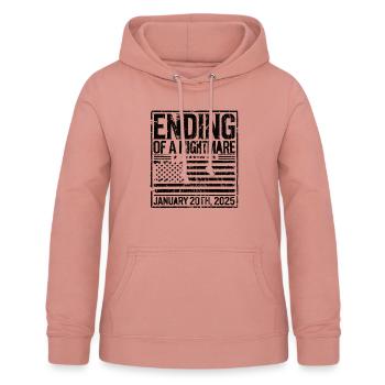 Ende Eines Albtraums, 20. Januar 2025 - Frauen Hoodie - Altrosa - Vorne - AI Model Female 172 light (172cm)