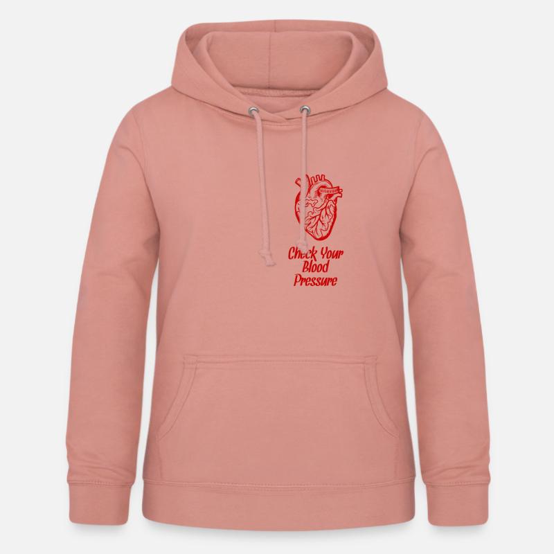 Mesures de la pression artérielle Examen de précaution - Sweat à capuche Femme - rose poudré