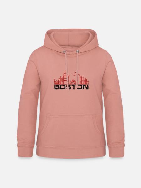 boston stadt - Frauen Hoodie - Altrosa