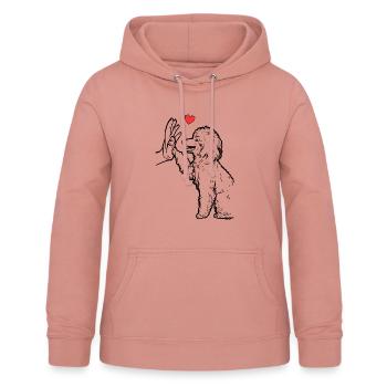 Poodle Süße Pudel Liebe Pudel - Frauen Hoodie - Altrosa - Vorne - AI Model Female 172 light (172cm)