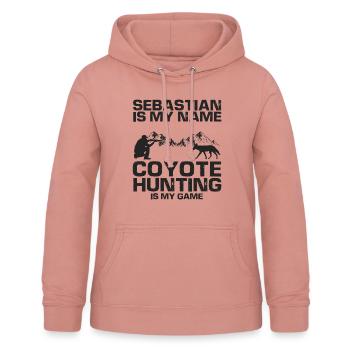 Conception de coyote pour les réacteurs de coyote - Sweat à capuche Femme - rose poudré - Devant - AI Model Female 172 light (172cm)