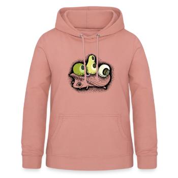 ABC-hérissons couleur transparent - Sweat à capuche Femme - rose poudré - Devant - AI Model Female 172 light (172cm)