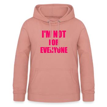 i'm not for everyone - Sweat à capuche Femme - rose poudré - Devant - AI Model Female 172 light (172cm)