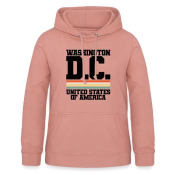 WASHINGTON D.C. United States of America - Frauen Hoodie - Altrosa - Vorne - AI Model Female 172 light (172cm)