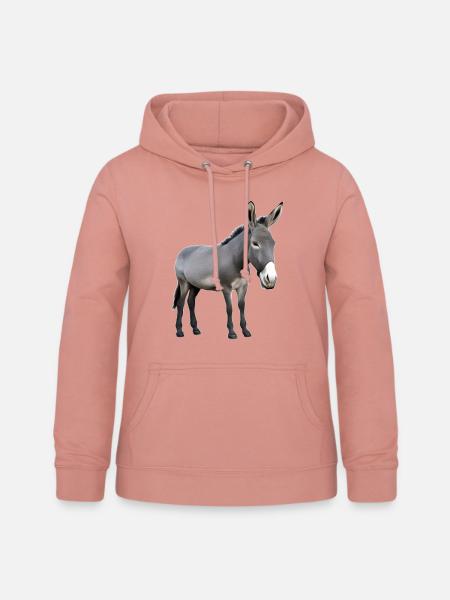 Esel - Frauen Hoodie - Altrosa