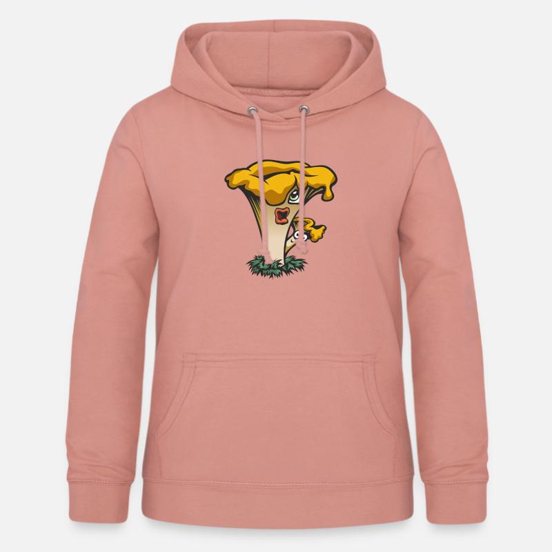 champignon - Sweat à capuche Femme - rose poudré