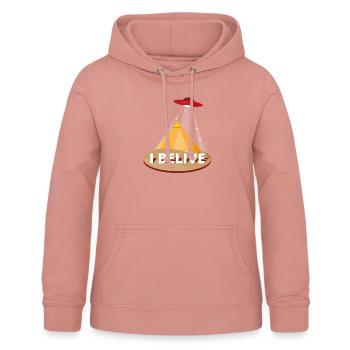 i belive - Ufo Pyramide - Frauen Hoodie - Altrosa - Vorne - AI Model Female 172 light (172cm)