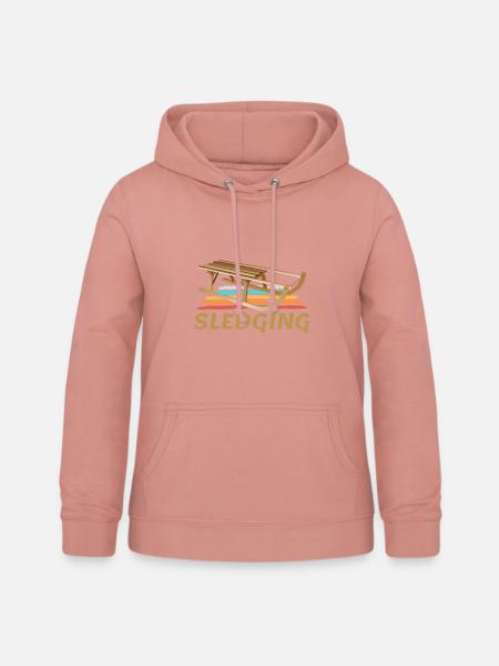 Schlitten - Frauen Hoodie - Altrosa