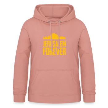 T-shirt Cadeau Jérusalem pour toujours Israël - Sweat à capuche Femme - rose poudré - Devant - AI Model Female 172 light (172cm)
