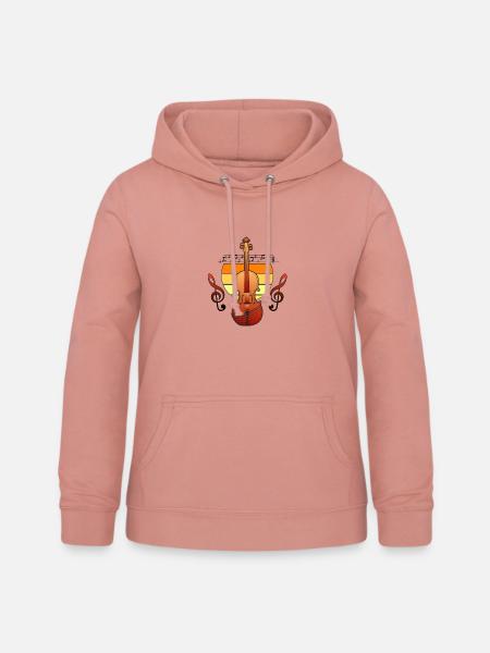 Geige - Frauen Hoodie - Altrosa