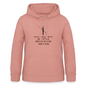 Bogenschießen Bogenschütze Hobby Geschenk Pfeil - Frauen Hoodie - Altrosa - Vorne - AI Model Female 172 light (172cm)