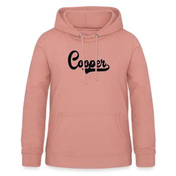 Cooper - Sweat à capuche Femme - rose poudré - Devant - AI Model Female 172 light (172cm)