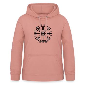 Vegvisir - Women's Hoodie - dusky rose - Front - AI Model Female 172 light (172cm)