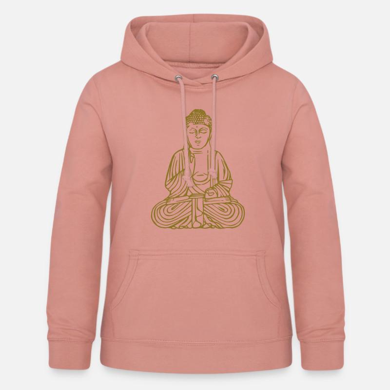 Budda - Felpa con cappuccio da donna - rosa antico