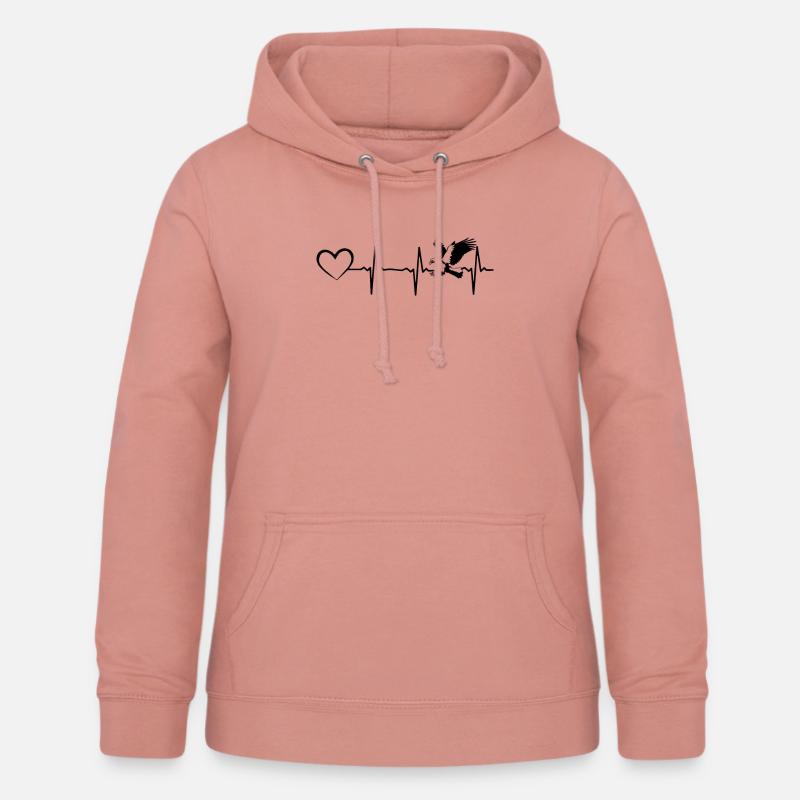 Eagle Heartbeat Heart Eagle Bird - Soon Eagle Hear - Sweat à capuche Femme - rose poudré