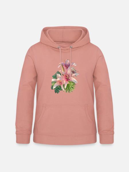 Roserne Lilie - Frauen Hoodie - Altrosa