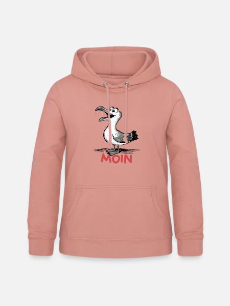 Moin Möwe - Frauen Hoodie - Altrosa