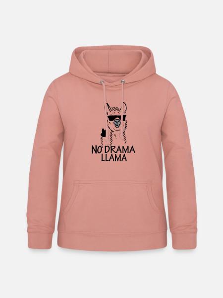 NO DRAMA LAMA - Frauen Hoodie - Altrosa