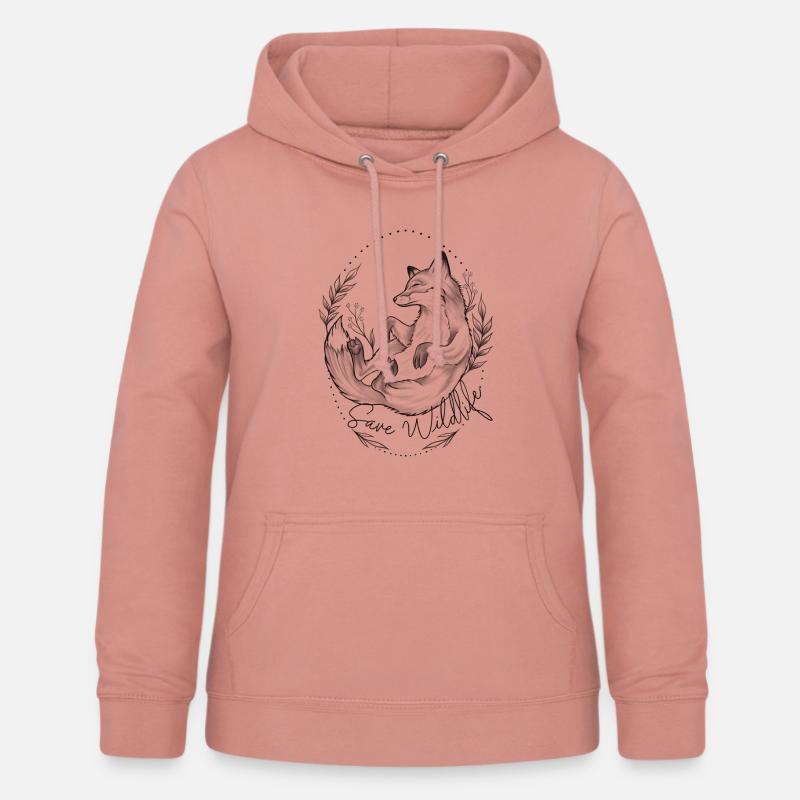 Save Wildlife Fox - Sweat à capuche Femme - rose poudré