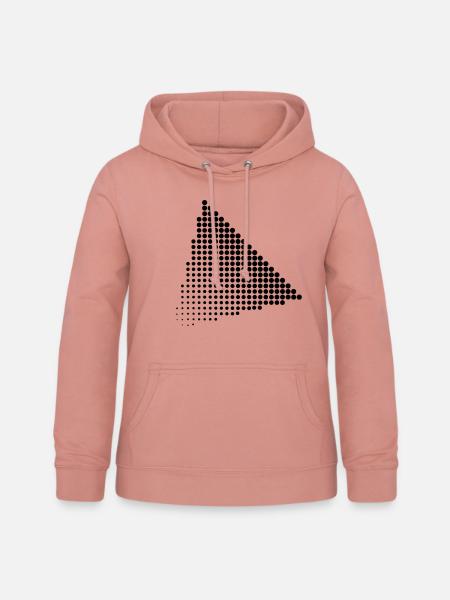 halftone triangle - Frauen Hoodie - Altrosa