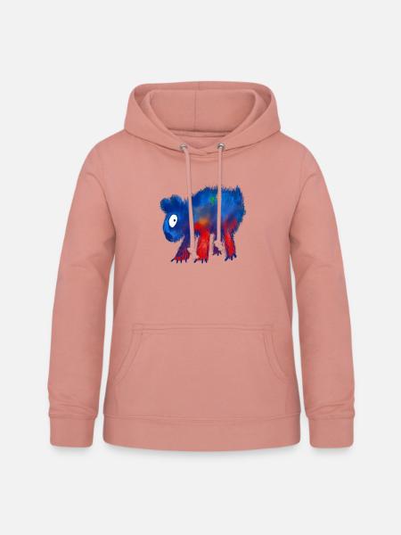 Buntes Tier - Frauen Hoodie - Altrosa