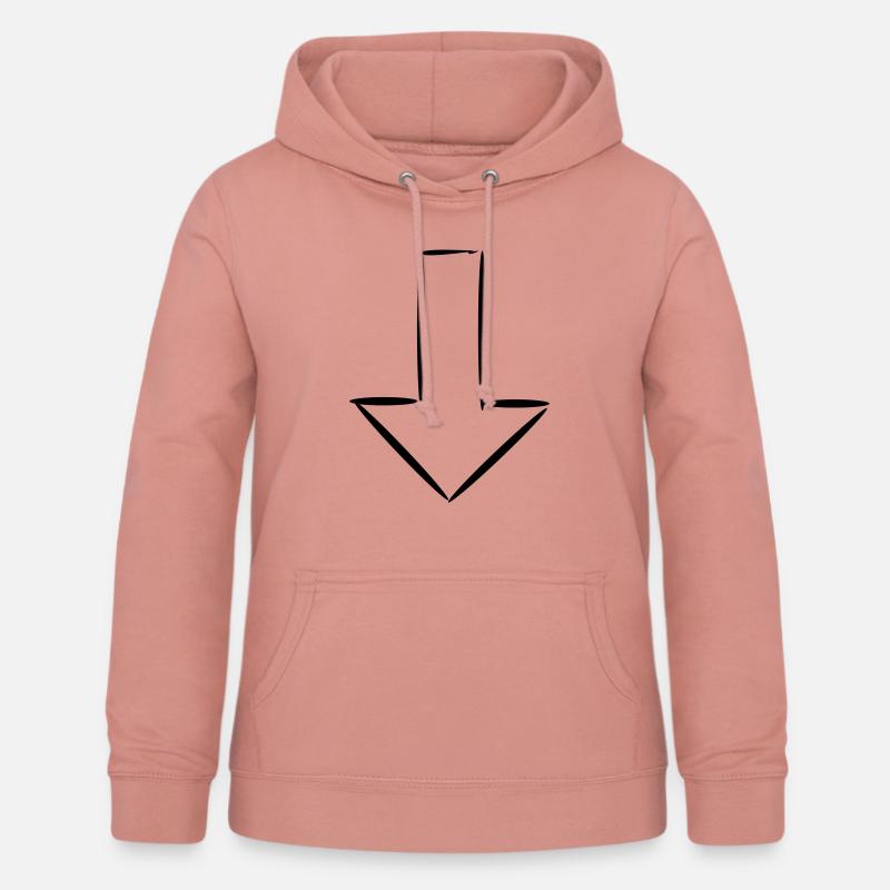 Flèche verte - Sweat à capuche Femme - rose poudré