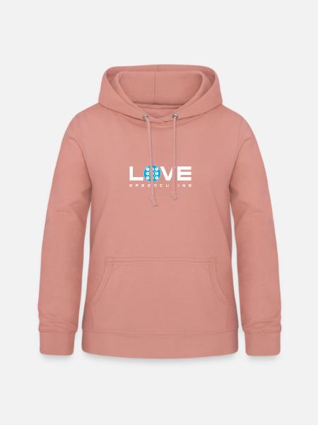 Uhr liebt Speedcubing - Frauen Hoodie - Altrosa