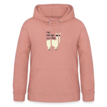 No Problama Lama Lustiger Spruch Alpaka Geschenk - Frauen Hoodie - Altrosa - Vorne - AI Model Female 172 light (172cm)
