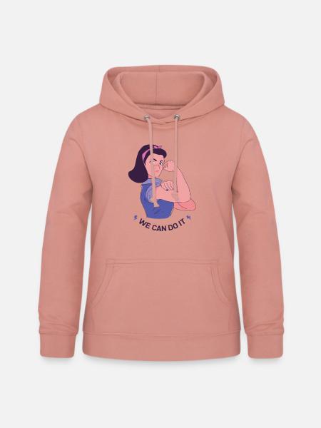 We can do it - Frauen Hoodie - Altrosa