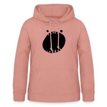 mostro - Felpa con cappuccio da donna - rosa antico - Fronte - AI Model Female 172 light (172cm)