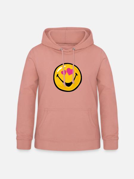 Smiley Love Hit - Frauen Hoodie - Altrosa