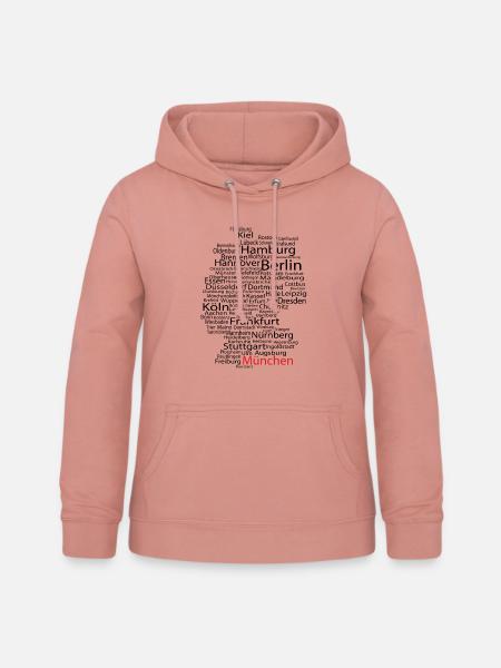 München - Frauen Hoodie - Altrosa
