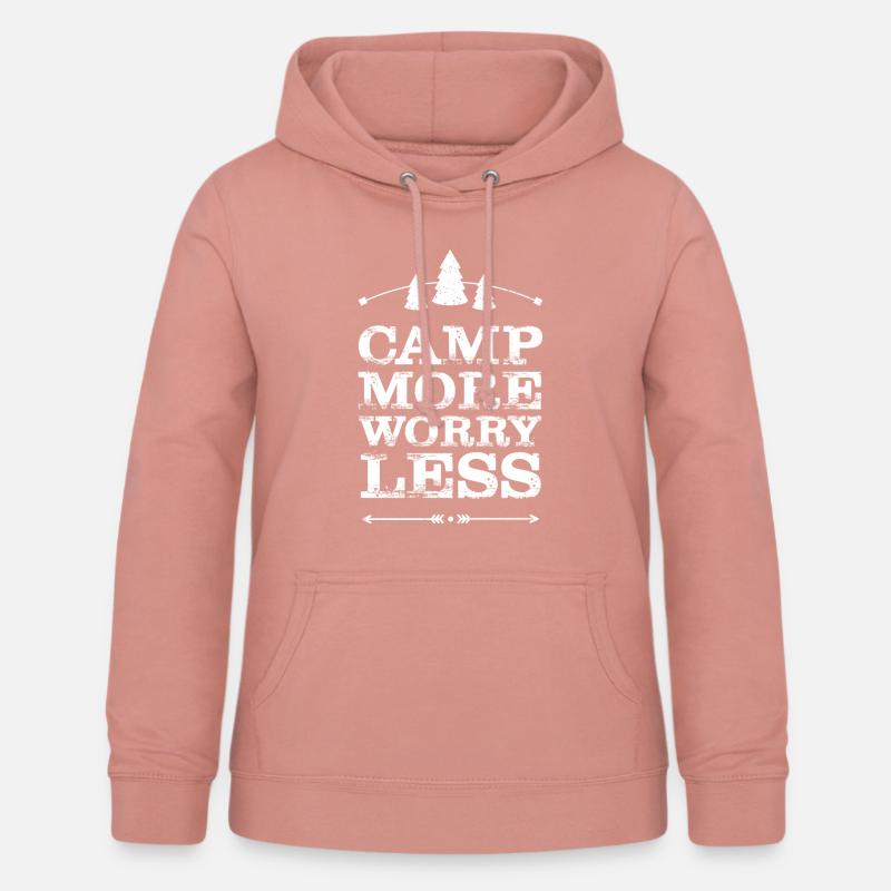 Camp plus blanc - Sweat à capuche Femme - rose poudré