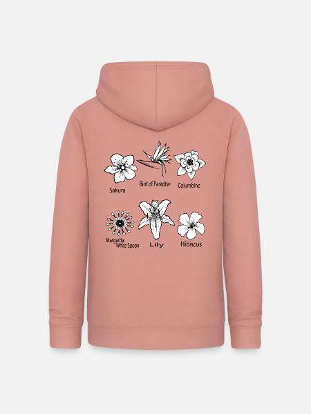 Blumenarten - Frauen Hoodie - Altrosa